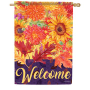 Carson Fall Bouquet Welcome House Flag