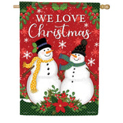 Carson We Love Christmas House Flag