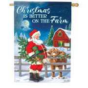 Carson Santa Cow House Flag