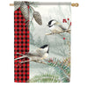 Carson Winter Chickadee House Flag