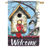 Carson Winter Nuthatch House Flag
