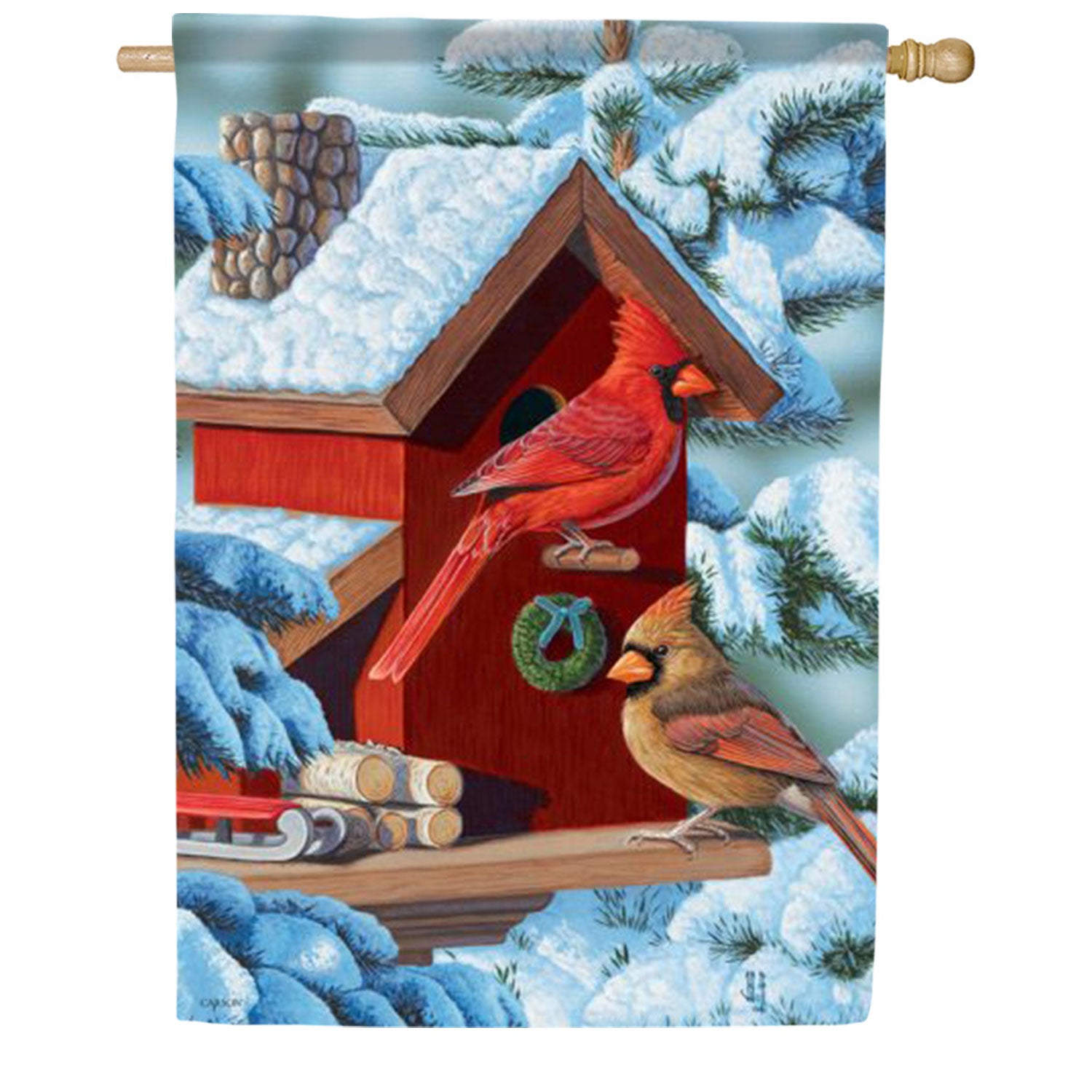Carson Winter Cardinal House House Flag