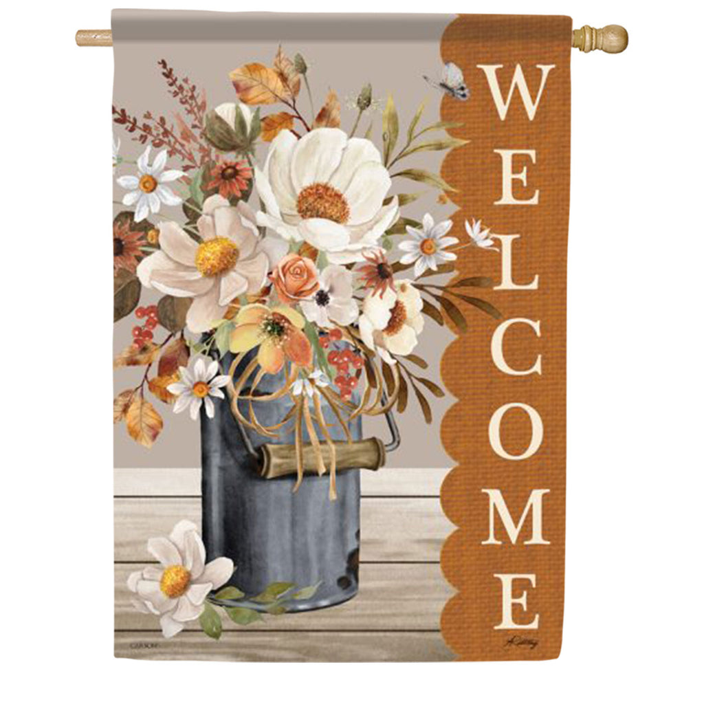Carson Boho Peony Bouquet House Flag