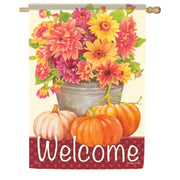 Carson Galvanized Floral House Flag