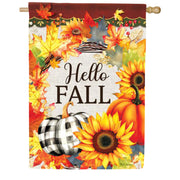 Carson Gingham Wreath House Flag