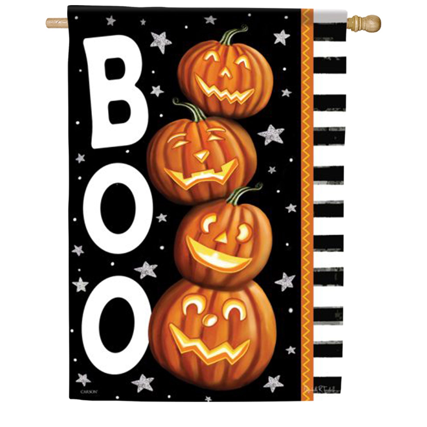 Boo Pumpkins House Flag