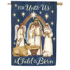 For Unto Us A Child Is Born House Flag