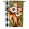 Fall Cross House Flag