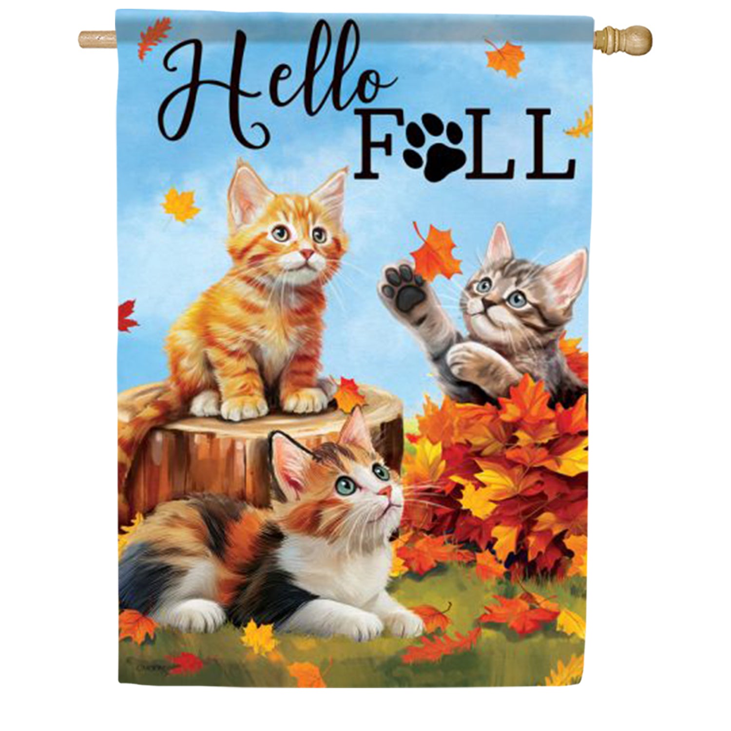 Carson Hello Kittens House Flag