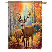 Carson Whitetail Deer House Flag