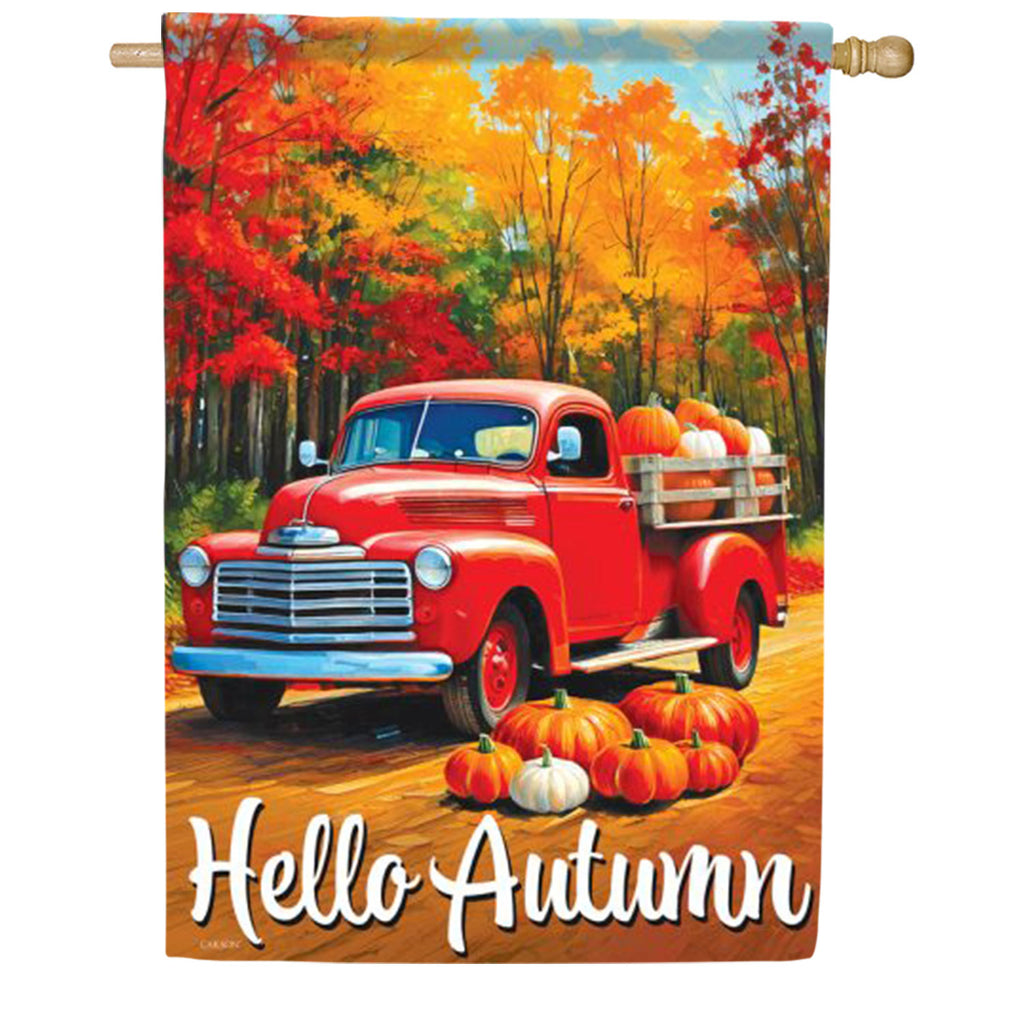 Harvest Truck House Flag