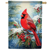 Carson Cardinal Holly House Flag