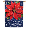 Lg Poinsettia House Flag
