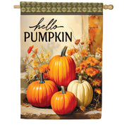 Carson Hello Pumpkin Steps House Flag