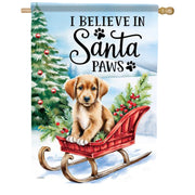 Carson Santa Paws Pup House Flag