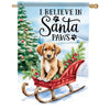 Santa Paws Pup House Flag