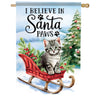 Santa Paws Kitten House Flag