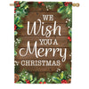 We Wish You A Merry Christmas House Flag