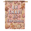 Oh Snap It's Christmas House Flag