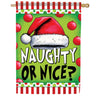 Naughty Or Nice House Flag