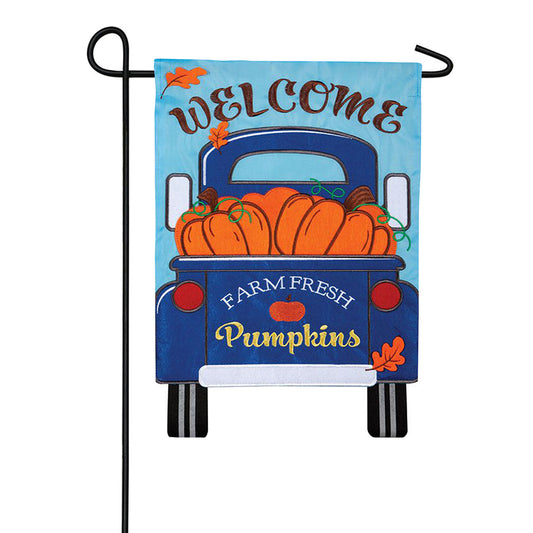 Carson Farm Fresh Double Applique Garden Flag