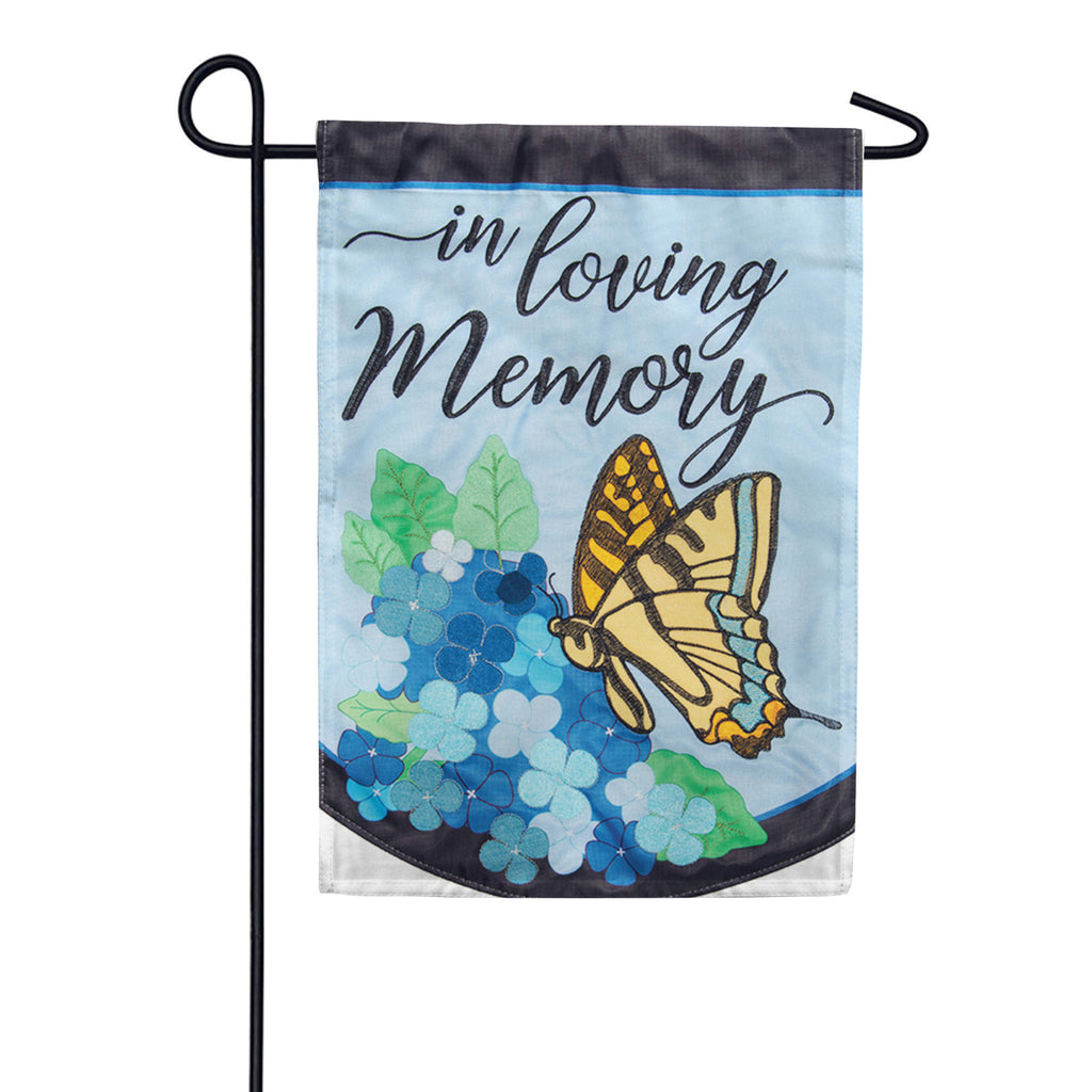 Carson Loving Memory Applique Garden Flag
