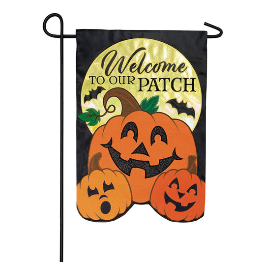 Carson Pumpkin Patch Applique Garden Flag