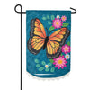 Carson Fluttering Monarch Applique Garden Flag