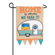 Carson Where We Park Applique Garden Flag
