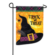 Carson Witch Treat Hat Applique Garden Flag