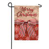 Merry Bow Applique Garden Flag
