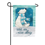 Carson Ice Day Applique Garden Flag