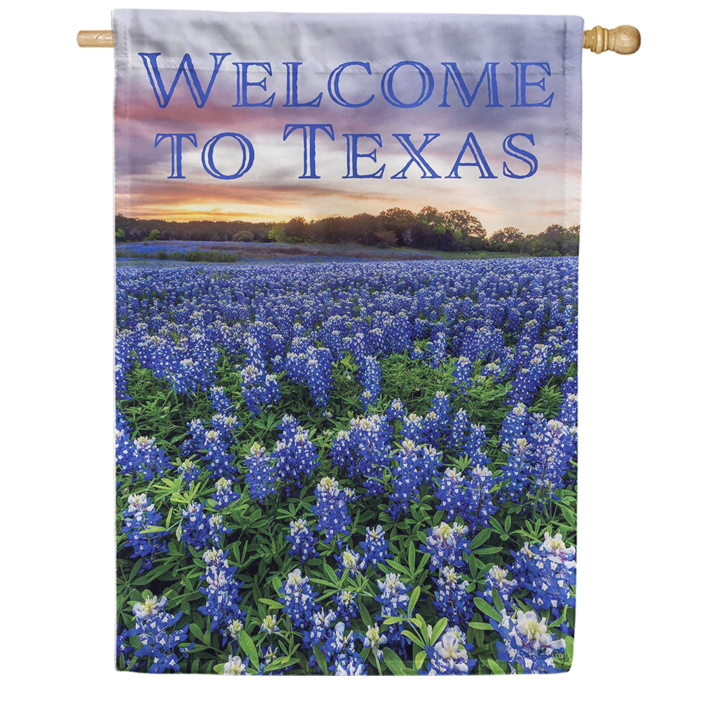 Custom Decor Welcome to Texas House Flag