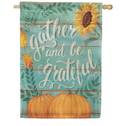 Custom Decor Gather And Be Grateful House Flag