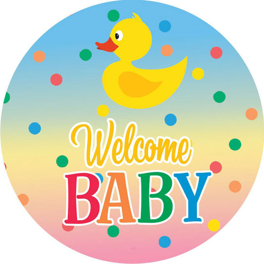 Custom Decor Welcome Baby Polka Dots Accent Magnet