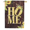 Custom Decor Sunflower Home House Flag