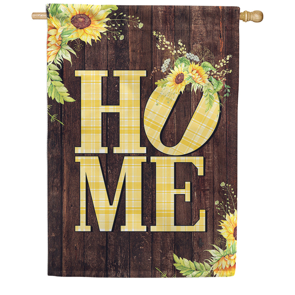 Custom Decor Sunflower Home House Flag