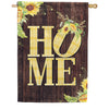 Custom Decor Sunflower Home House Flag