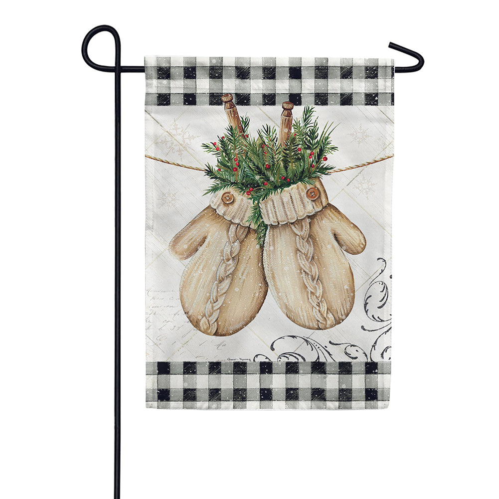 Custom Decor Winter Mittens Garden Flag