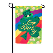 Custom Decor Get Lucky Appliqued Garden Flag