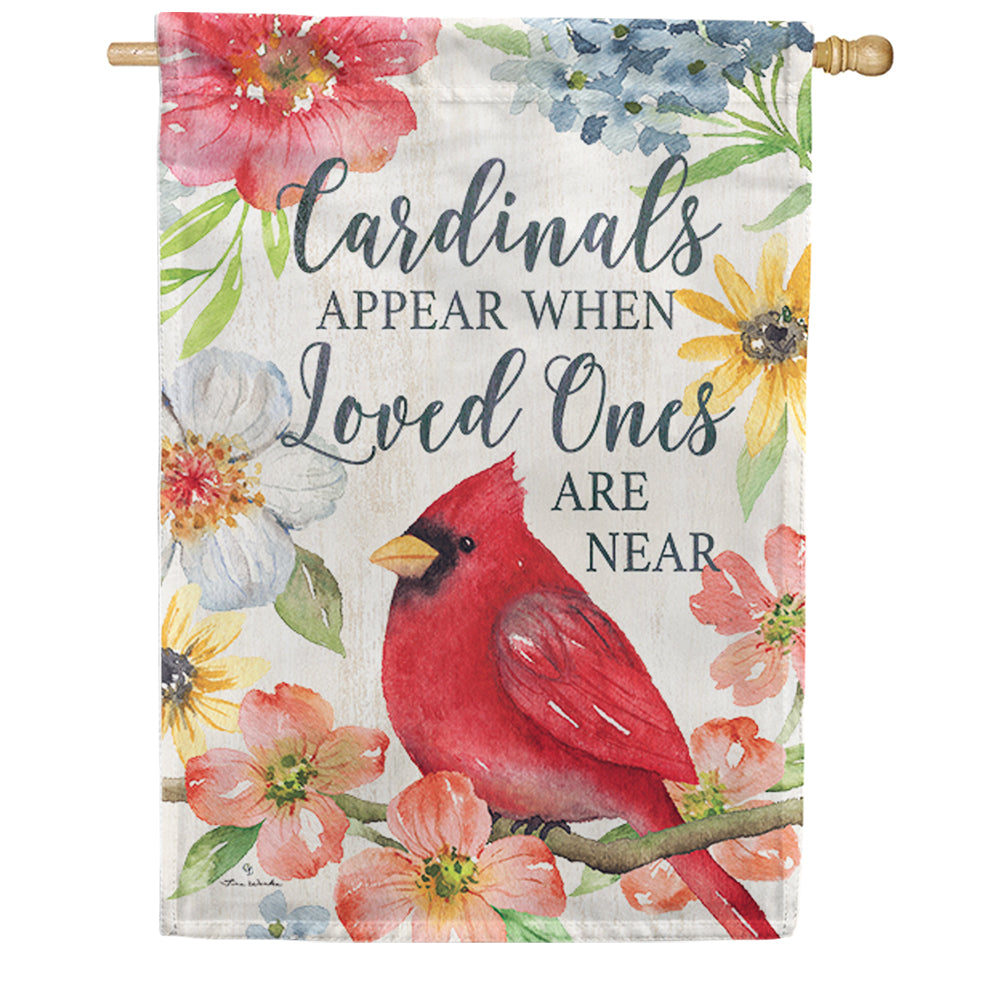 Custom Decor Cardinals Appear House Flag