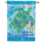 Custom Decor Boho Turtle House Flag