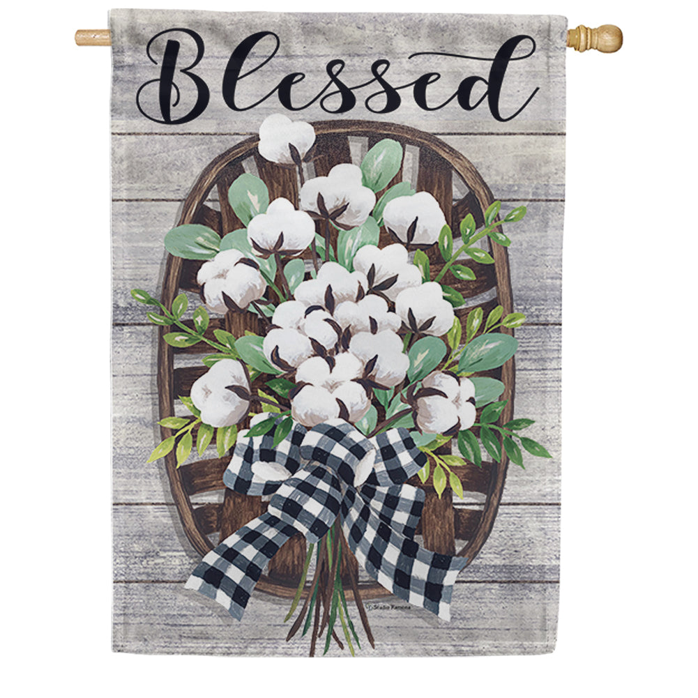 Custom Decor Cotton Basket House Flag