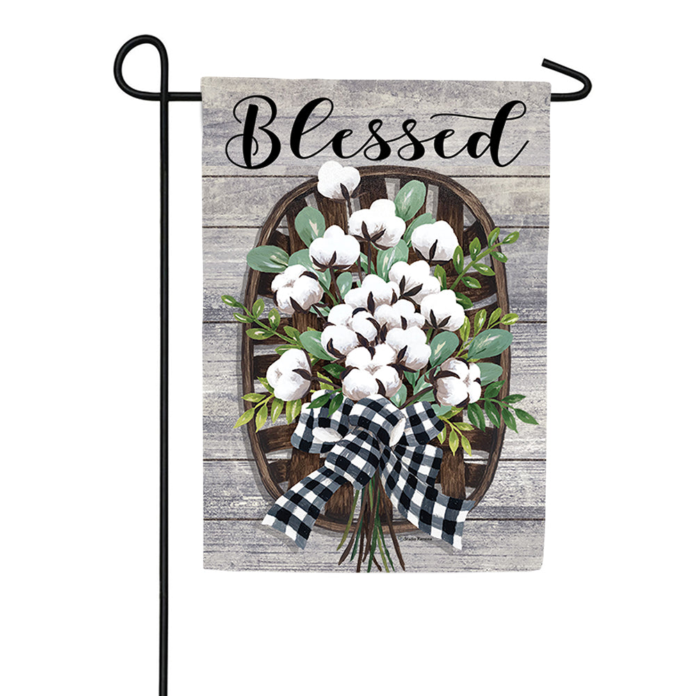Custom Decor Cotton Basket Garden Flag