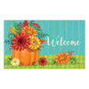 Custom Decor Pumpkins & Mums Doormat