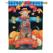 Custom Decor Scarecrow on Black House Flag