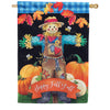 Custom Decor Scarecrow on Black House Flag