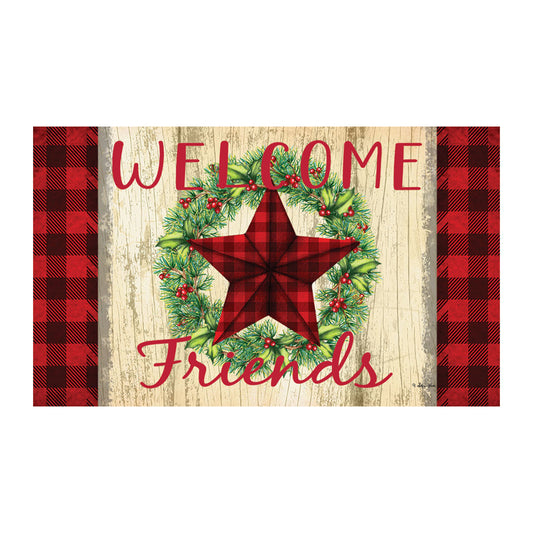 Custom Decor Buffalo Check Star Doormat