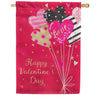 Custom Decor Valentine's Balloons House Flag