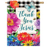 Custom Decor Thank you Jesus House Flag